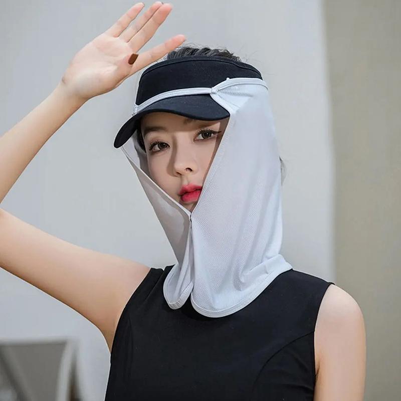 For Men Uv Protection Cap Mask Silk Scarf Outdoor Neck Protection Sunscreen Veil Sunscreen Mask Anti-Uv Face Cover Face Scarf