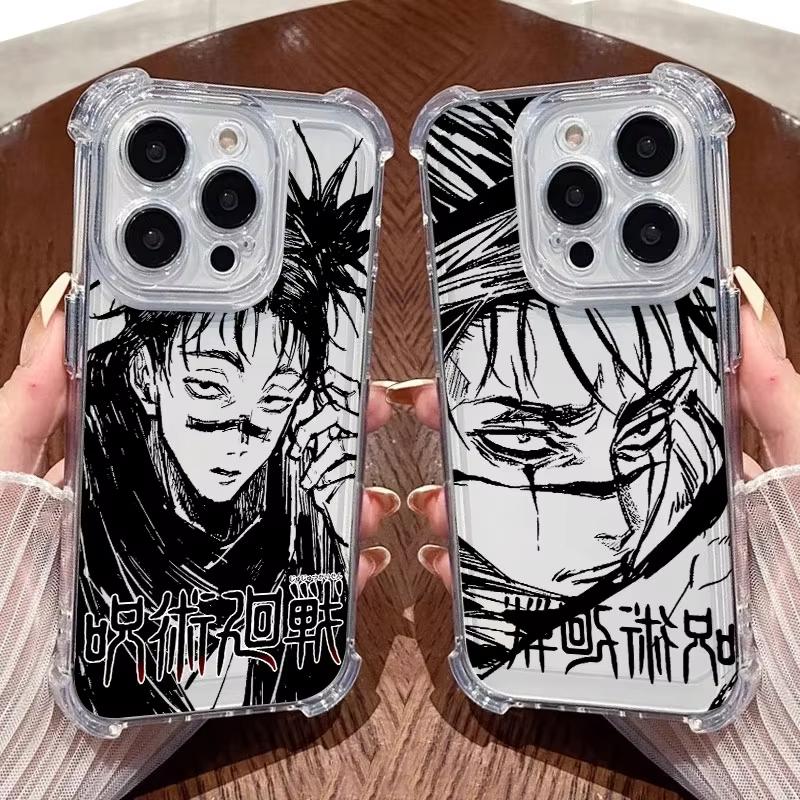 Прозрачный чехол для телефона Jujutsu Kaisen для iPhone 17 Air 16 e 15 14 13 12 11 Pro Max Plus Mini SE 2020 2022 Мягкий противоударный чехол Чосо