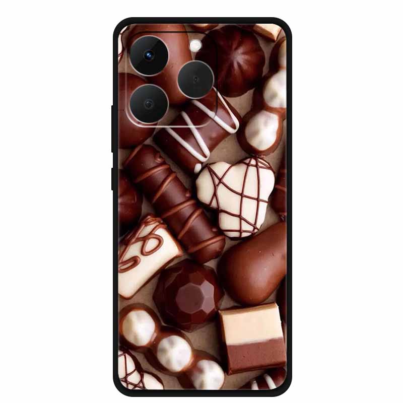 Чехол для Realme 15T 5G Черный Мягкий Силикон ТПУ Чехлы для Телефона для Realme 15T 5G Пылезащитный Защитный Задний Чехол Для Realme15T 6.57"