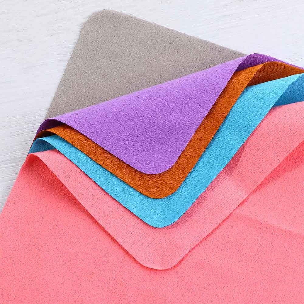 5pcs/lot Simple Suede Glasses Cloth Microfiber Solid Color Glasses Cleaner Lens Phone Screen Glasses Clean Male