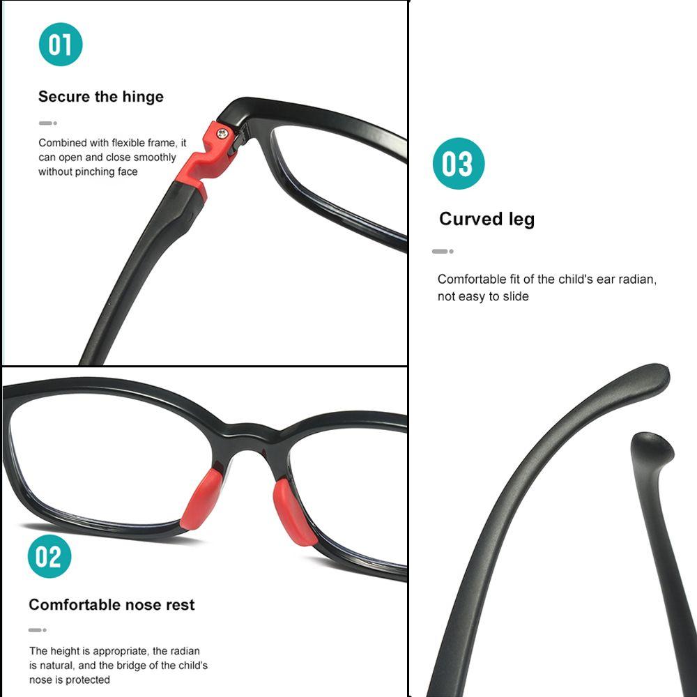 Blocking Reflective Soft Frame Goggle Silicone TR Eyewear Anti-blue Light Glasses Kids Eyeglasses