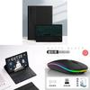 Для Galaxy Tab S8 Ultra Кожаный чехол-клавиатура с сенсорной подсветкой Bluetooth для защиты планшета