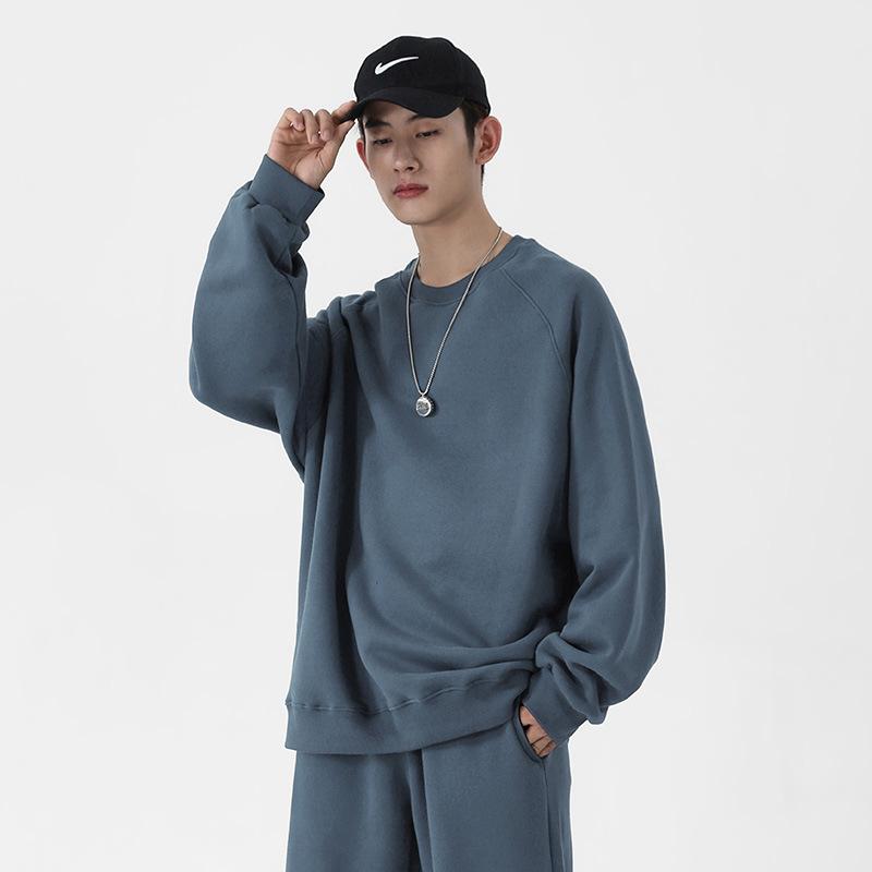 Свитер-пуловер с круглым вырезом, осенний, мужской и женский, с рукавами на плечах, однотонный, универсальный, свитер