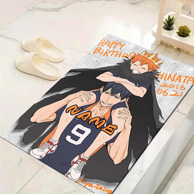Custom 1Pc Haikyuu Team Spirit Rug Office Carpet Indoor Outdoor Entrance Doormat Nonslip Soft And Comfortable Living Room D49155