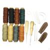 22 предмета швейных инструментов для шитья кожи шило вощеная нить наперсток набор