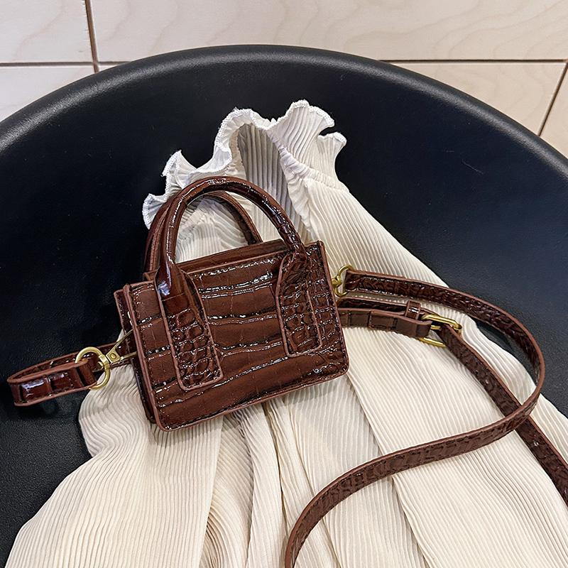 Мини-сумки через плечо для женщин из искусственной кожи с узором «камень» Маленькие сумки через плечо Дорожные сумки