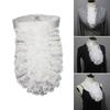 Victorians Colonial Ruffle Lace Jabot False Collar Necktie Steampunk Medieval Costume Shirt Front Detachable Neck Collar