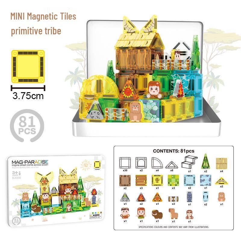 Portable Magnetic Tile Set: Travel-Friendly Educational Toy for Building and Creativity - Christmas Gift