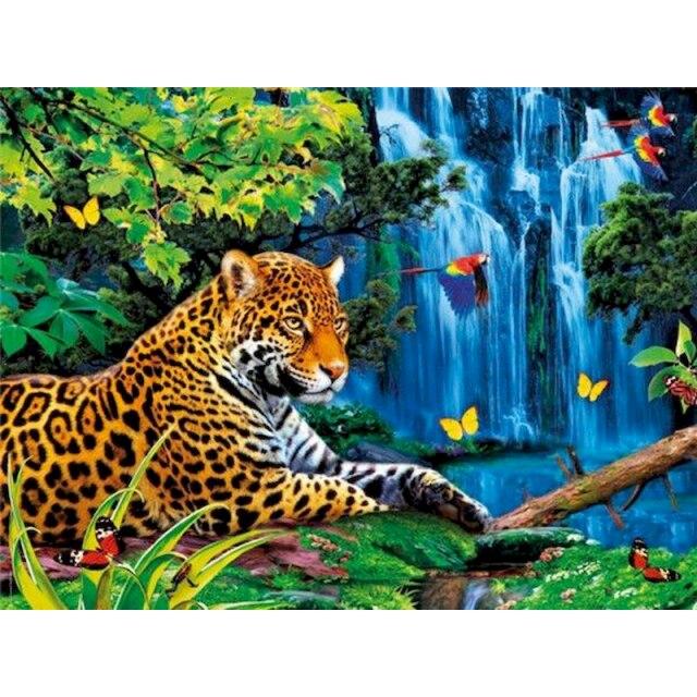 40x50 см тигр картина по номерам для взрослых DIY наборы ручная роспись животное на холсте картина маслом рисунок раскраска по номеру с рамкой