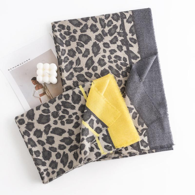 Women Luxury Winter Scarf   Cashmere Scarves Thick Warm Blanket Shawls Wraps Fashion Leopard Foulard Bufanda Echarpe