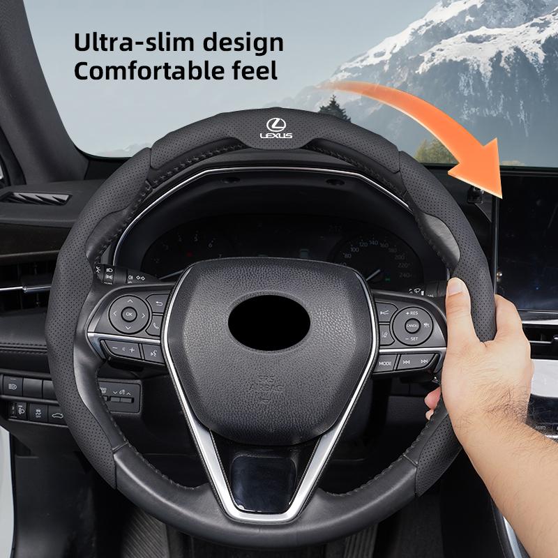 Car Steering Wheel Cover For Lexus RX330 IS250 Ct200h ES300h RX350 Thin Anti Slip Steering Wheel Cover Car Interior Accessories