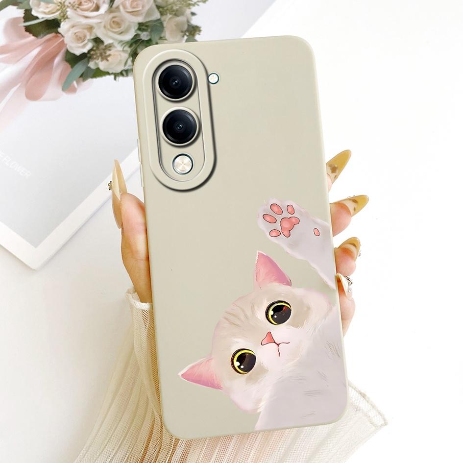Чехол для Vivo Y04 Y29s Y19e Y19 2025 Обложка V2430 V2446 V2432 Милый Мультяшный Кот Кролик Мягкий Чехол для Vivo T4 Lite V2509 Защита