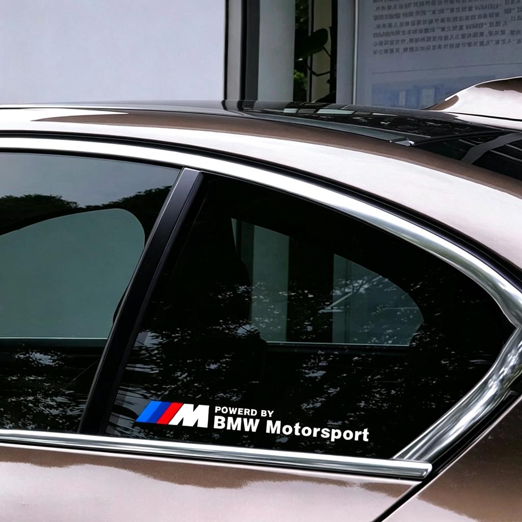 Rear Window Triangle Sticker Side Window Decal M Logo Car Sticker Vinyl Decal Graphics Fit for BMW 1 3 5 7 Series X1 X2 X3 X4 X5 CI5