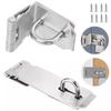Stainless Steel Padlock Clasp Gate Hasp Staple Door 90 Degrees Latches Lock Shed Latch Household Burglar-Proof Hardware
