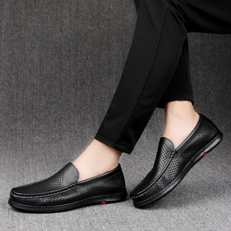 Модные полые дышащие и джентльменские Удобные мужские туфли Мужские повседневные Мужские черные социальные туфли Мужские туфли для свадебной вечеринки 37-45