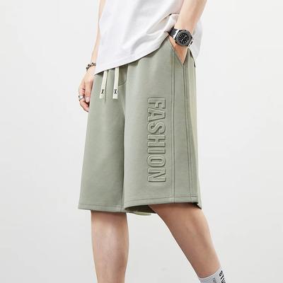 Летние мужские шорты, модные однотонные свободные хлопковые спортивные шорты с буквенным принтом, прямые повседневные шорты, большой размер 8XL