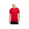 Logo Football Crew Neck Short Sleeve T-Shirt Men Tops Fitness-Red FZ8719-687