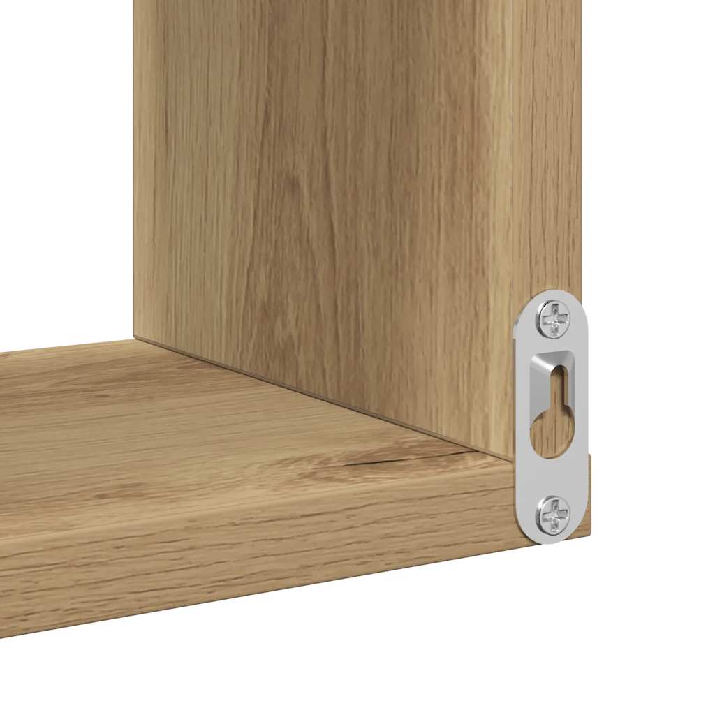 Vintage Wooden Corner Shelf, Creative Design Irregular Wall Shelf, Artistic Wall-mounted Decorative Storage Rack, 40x40x49,5 Cm