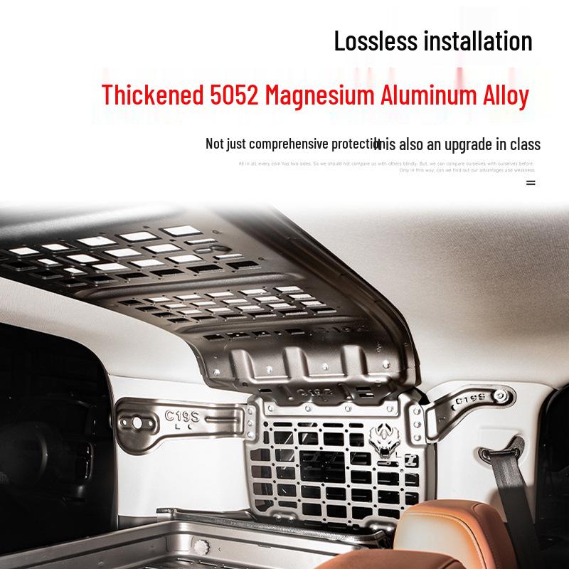 Сетчатая полка-органайзер в багажник Haval H9 2-го поколения, откидная, магниево-алюминиевая