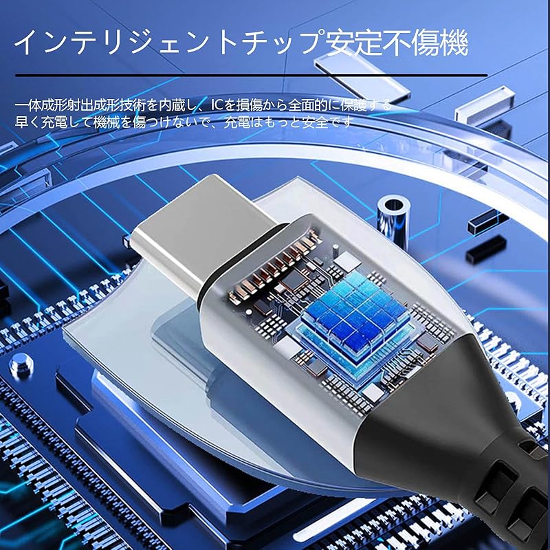 Кабель USB Type C SZSL 100 Вт/5 А, совместимый с PD, Type-C для быстрой зарядки, светодиодный цифровой дисплей, нейлоновый оплетенный кабель Type C для зарядки MacBook Air/Pro13,