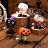Halloween Wind-up Pumpkin Toy Spooky Cartoon Witch Snowman Walking Toy Toddlers Boys Girls Spring Clockwork Black Cat Toy