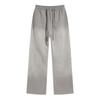 Autumn 2024 Retro Washed Distressed Spray Dye Sweatpants for Men - Loose Fit with Drawstring