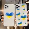 For Samsung A12 A32 A33 A53 A22 A50 A21S A23 A71 A51 A52 A70 A72 A73 A31 A40 A03 S A02S A10 A13 Ukraine Flag Pattern Clear Case