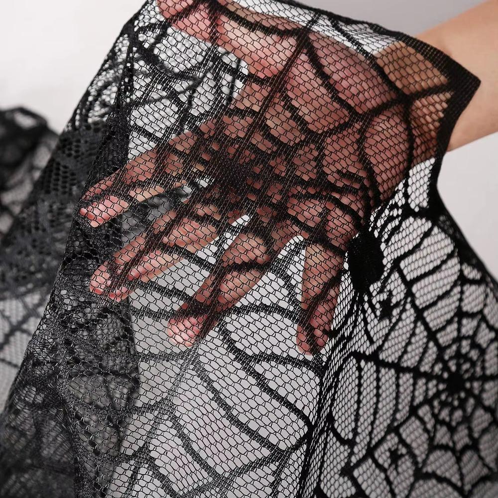 Mesh Gothic Lace Tablecloth Translucent Halloween Table Decoration Restaurant