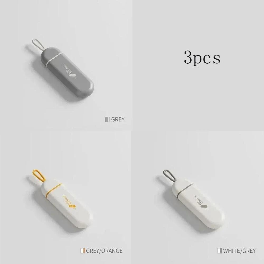 3-Compartment Pill Box & Daily Organizer, Portable Moisture-Proof Medicine Container for Travel Pocket Use