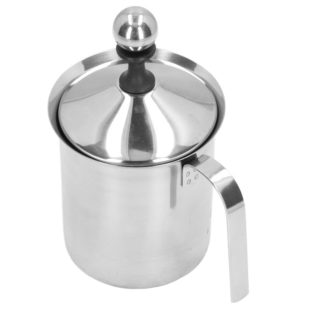 Stainless Steel Hand Pump Milk Foamer Double Layer Design Milk Foam Making Tool Coffee Making