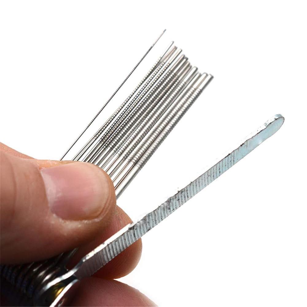 Набор надфилей для пропилов под порожек гитары, пила, стержни, набор для пропилов, инструмент лютье