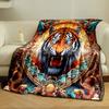 Fierce Tiger and Mythical Creatures print blanket soft and cozy perfect for the living room bed sofa or a nap,gift