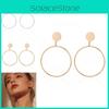 Fashionable Alloy Hoop Earrings For Women Trendy Geometric Statement Jewelry