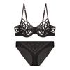 TERMEZY New Thin Lace Underwear Women Bralette Push Up Brassiere Sexy Hollow Out Bra Set French Lingerie Female Bra and Panty Set