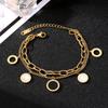 2023 New Party Women's Elegant Necklace Hollow Out Interlocking Luxury Bracelet Party Girl Versatile Bracelet Gift Exquisite Jewelry Set And