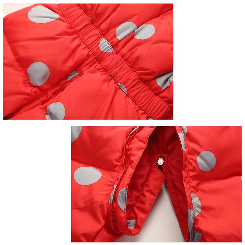 -30° Детские утепленные теплые костюмы-двойки с принтом, повседневное пальто с капюшоном и комбинезон, мягкие комплекты