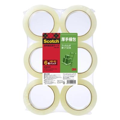 3M Scotch Упаковочная Тяжелая 48мм x Лента, Высокая Прочность, 50м, 6 штук, 315-6P