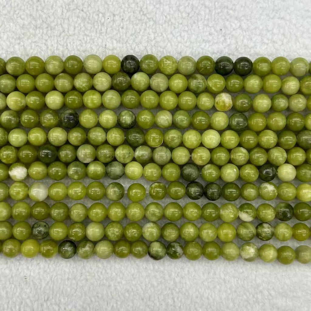 Натуральный Южный Нефрит Круглые Бусины для DIY Ювелирных Изделий – Аксессуары для Ожерелья и Браслета