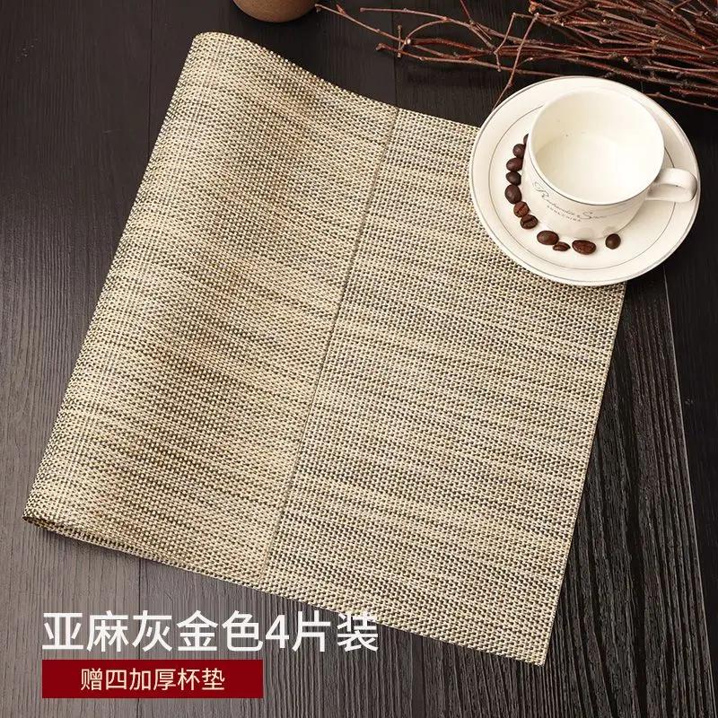 PVC Placemat Insulated Mats, Household Table Decoration, Nordic Western Cloth Placema Bowl Ironing Plate Mat Simplicity Househol