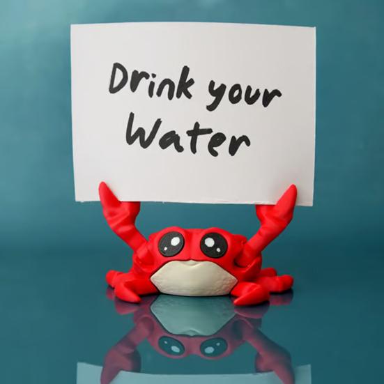 3D Printed Crab Ornament Magnetic Crab Toy with Flexible Ball-Jointed Arm Collectible Desktop Pet Crab Fidget Toy Gift for Kids Adults