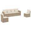 VidaXL Salon de jardin avec coussins 6 pcs beige résine tressée 3225862