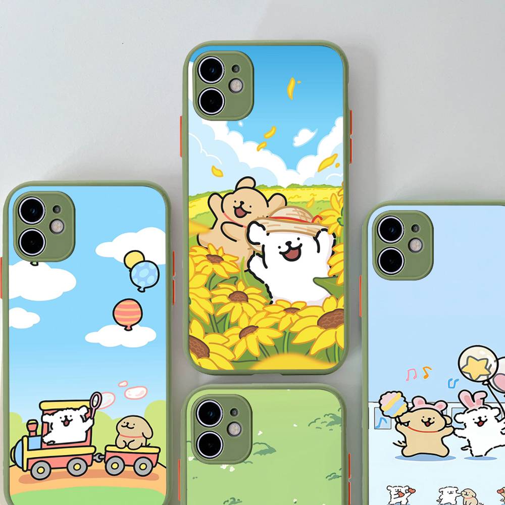 Lovely Line Dog Maltese Phone Case For iPhone 13 12 X XS MAX Pro Max 16 15 11 14 Pro Max Shockproof Matte Cover