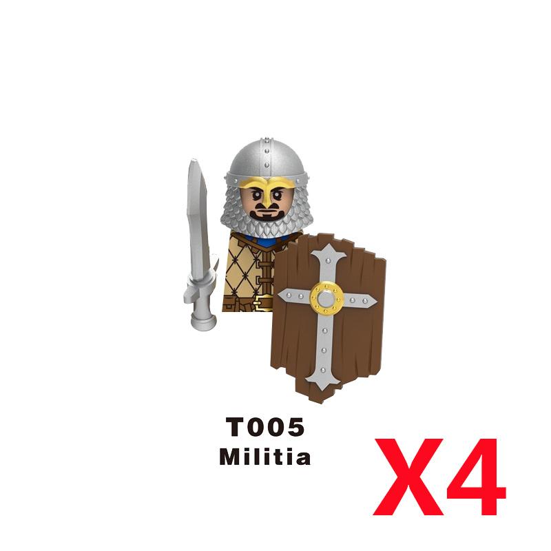 Средневековый Солдат Рыцарь Фигурка MOC Строительный Блок Зеленый Дракон Замок Пехота Орки Пират Римская Кавалерия Оружие Игрушки Подарки D122