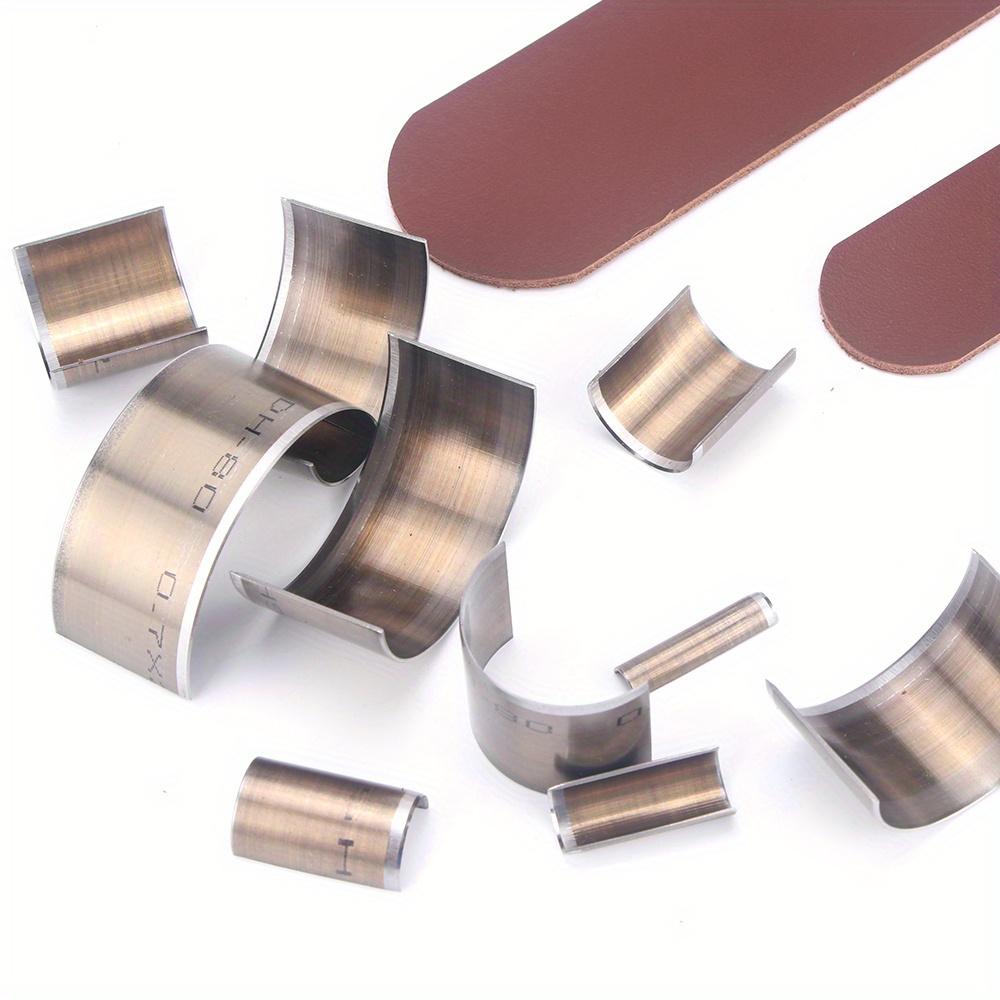 10 шт. Штамп полукруглой формы, Пробойник для хвоста ремня, Инструмент для пробивки хвоста плечевой сумки из кожи, C-образная головка для резки отверстий, Форма