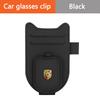Fashion Stereo Leather Car Logo Sun Visor Glasses Box Sunglasses Clip For Porsche Panamera Macan Boxster Cayman Cayenne 911 718