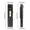 Portable EDC Torch Flashlight USB Rechargeable Hand Flashlight IPX44 Waterproof LED Work Light for Emergency Camping