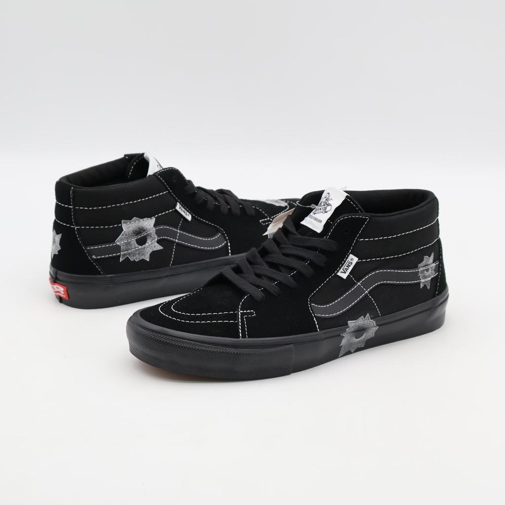 VN0A5KS1BLK Nate Lowman Supreme Vans Skate Grosso Mid Черный с прострелами (Мужской)