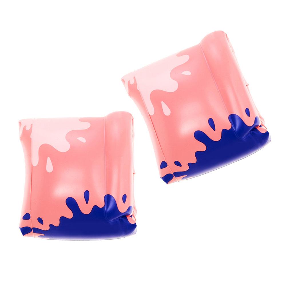 Нарукавники для плавания ПВХ Надувные Сворачивающиеся Нарукавники Кольцо Поплавок Рукав для Взрослых Детей Начинающих Розовый