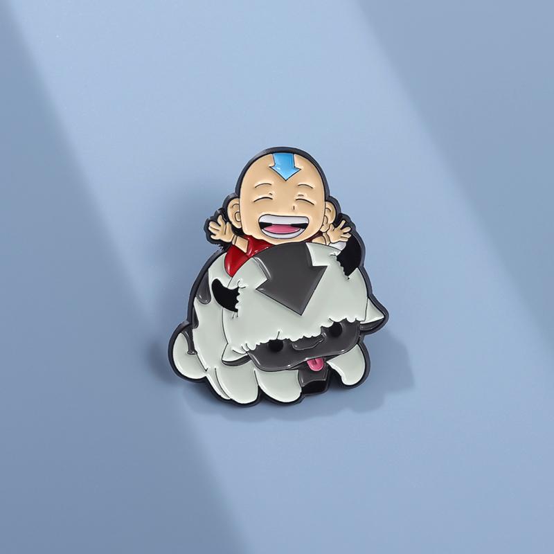 Anime Boy Buffalo Enamel Pins Custom TV Series Brooches Lapel Badges Cartoon Funny Jewelry Gift for Fans Friends