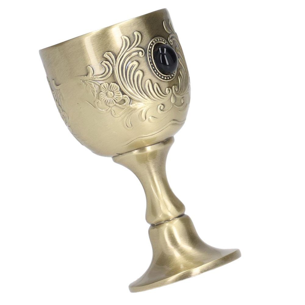 Inlaid Gemstone Stemmed Liquor Cup Decorative Wine Cup Wedding Ceremony Party Table